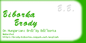 biborka brody business card